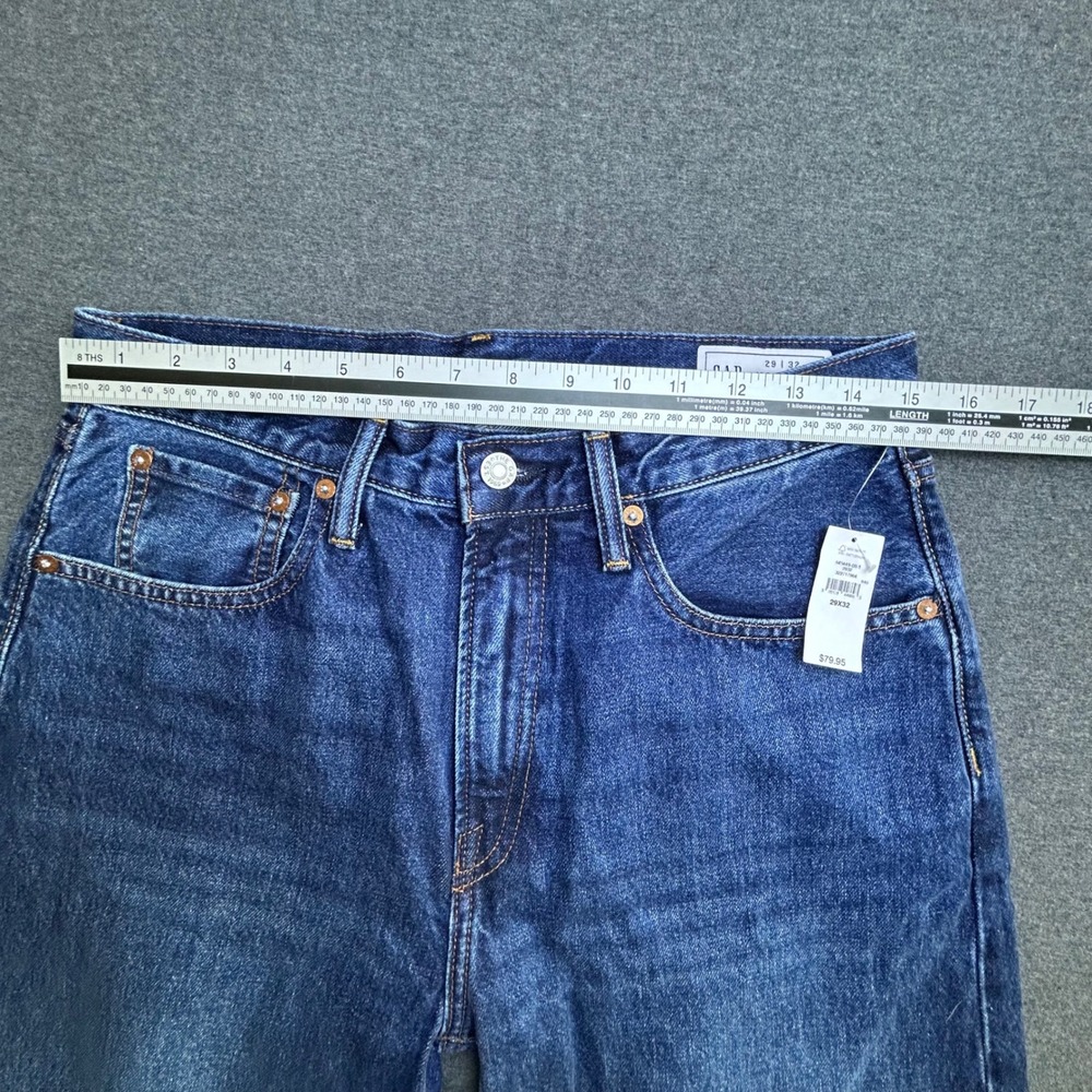 Gap 90s Loose Jeans Mens 29x32 Dark Wash Baggy Straight 5 Pocket NWT - Picture 11 of 14
